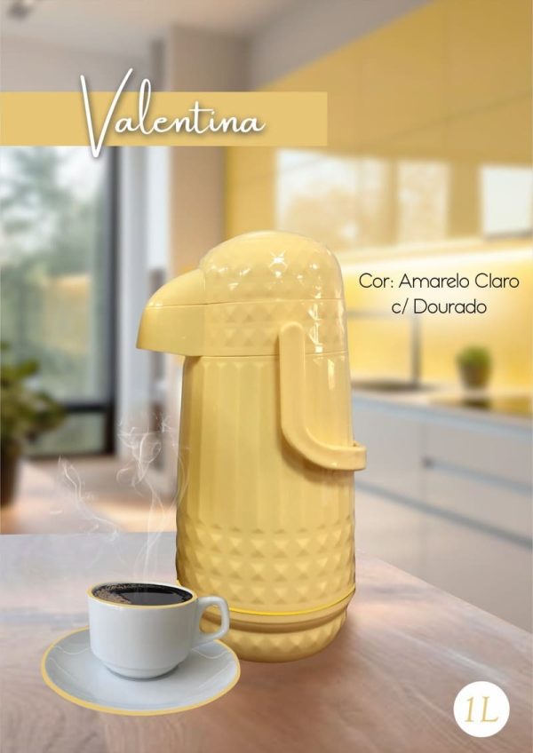 Garrafa Térmica Valentina Amarela Claro