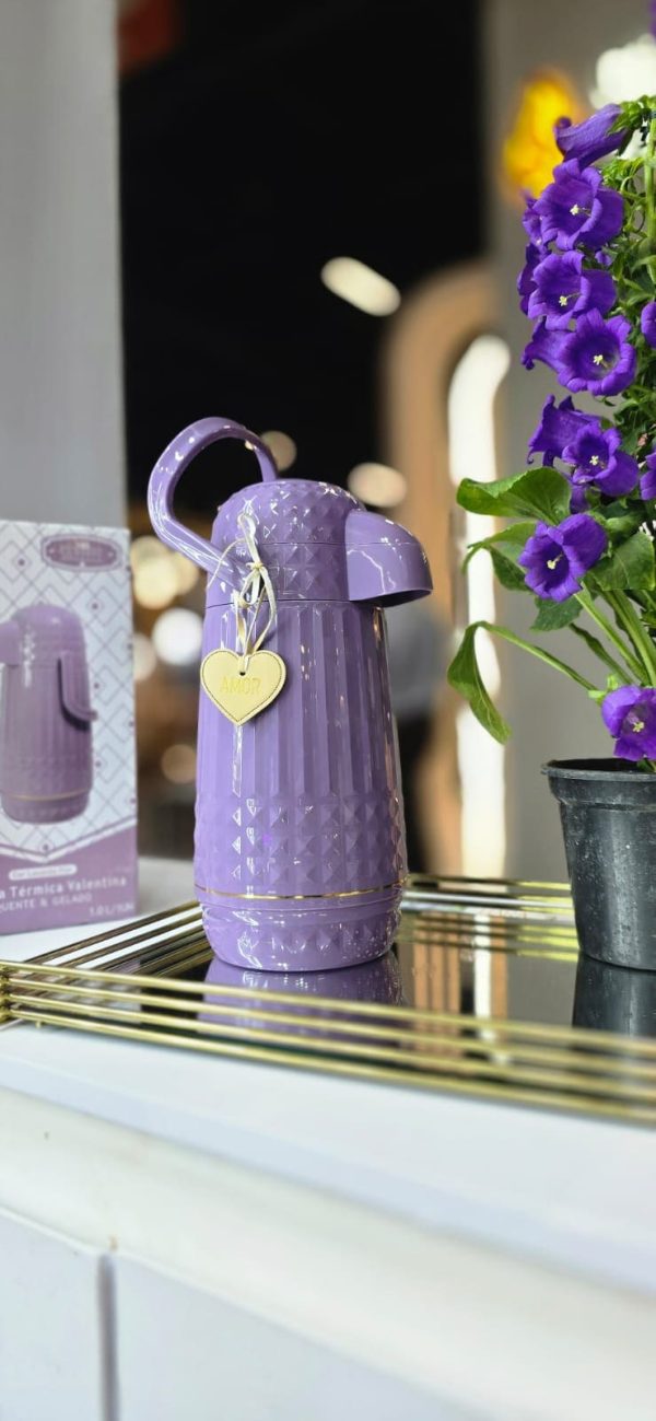 Garrafa Térmica Valentina Lavanda Flor