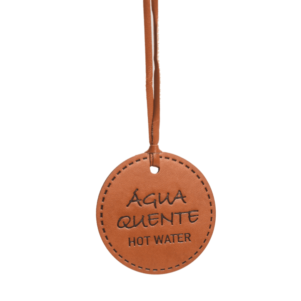 Etiqueta de Identificação Água Quente - Cor marrom em Couro PU - Imagem 2